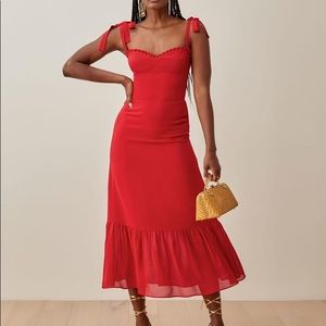 Reformation Nakita Dress in Red Size 10 NWT